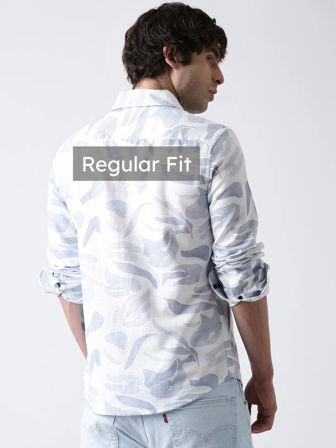 Blue Wave Print Shirt - Image 3