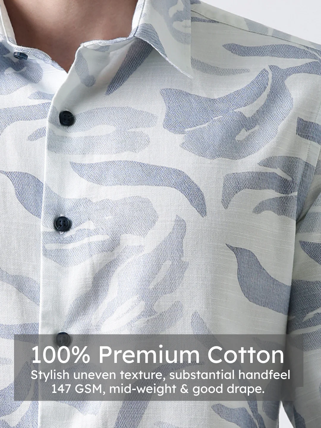 Blue Wave Print Shirt - Image 4
