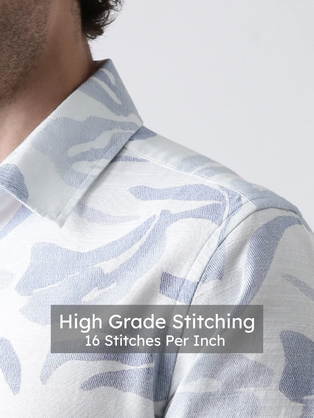 Blue Wave Print Shirt - Image 5
