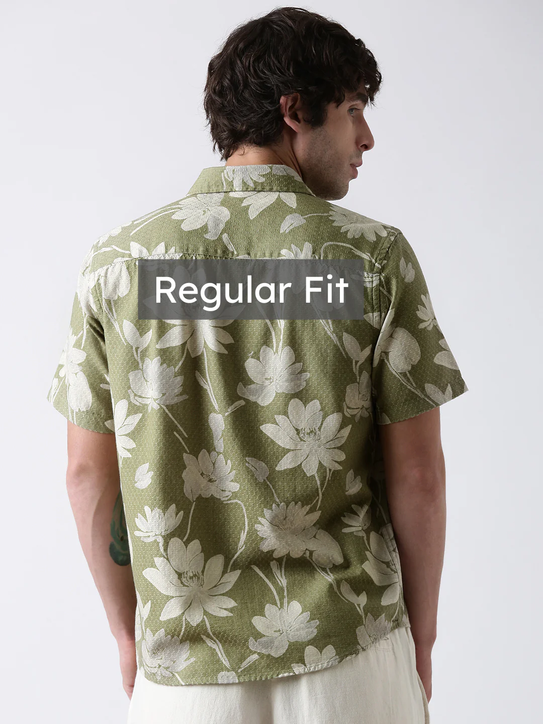 Green Floral Print Shirt - Image 3