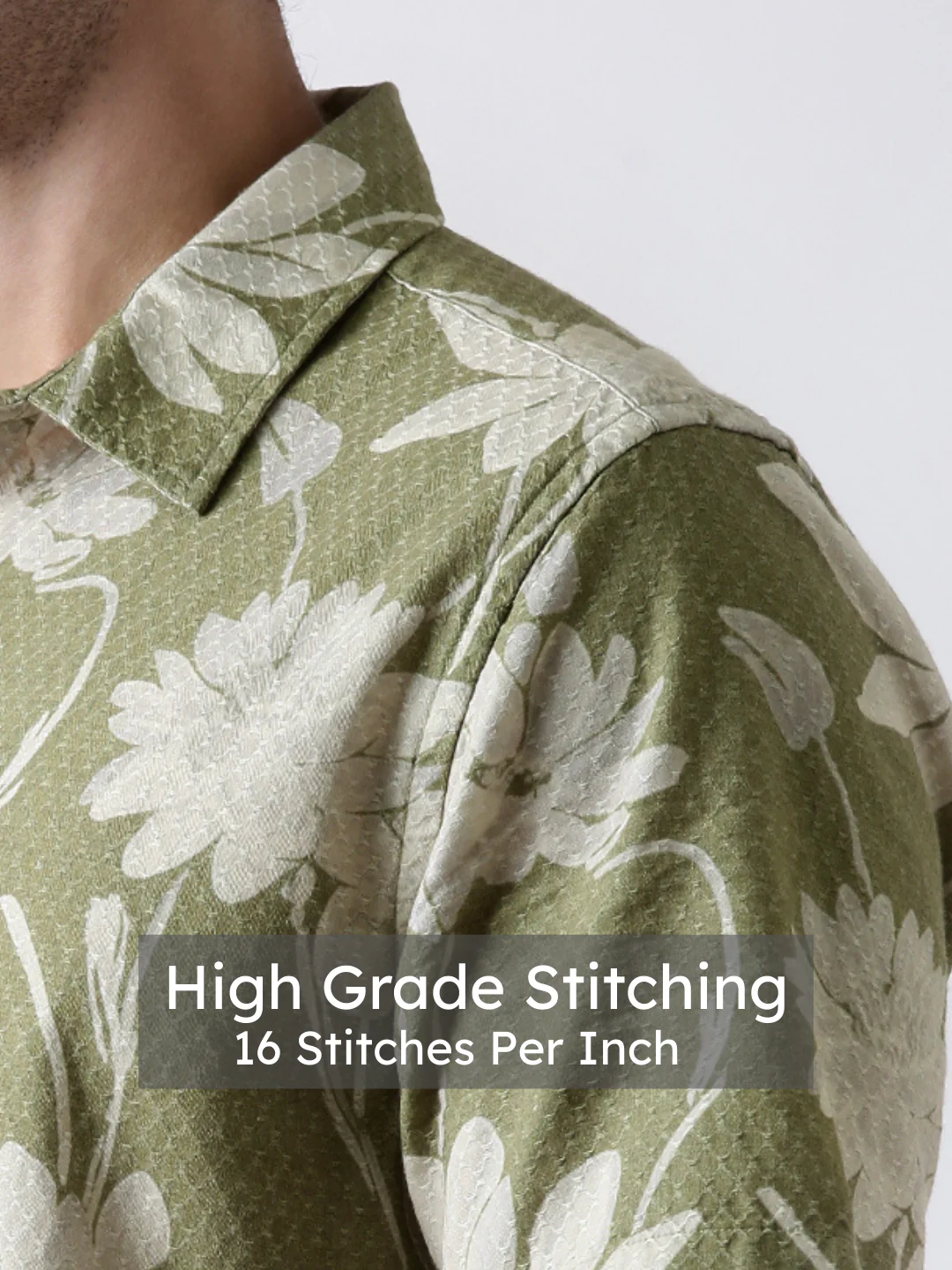 Green Floral Print Shirt - Image 5