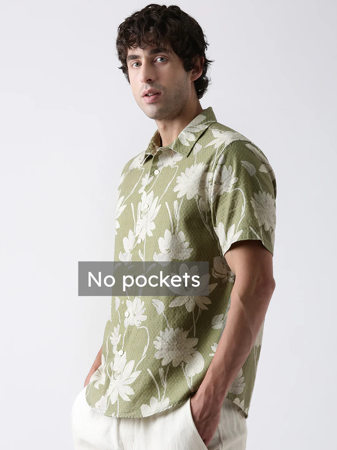 Green Floral Print Shirt - Image 6