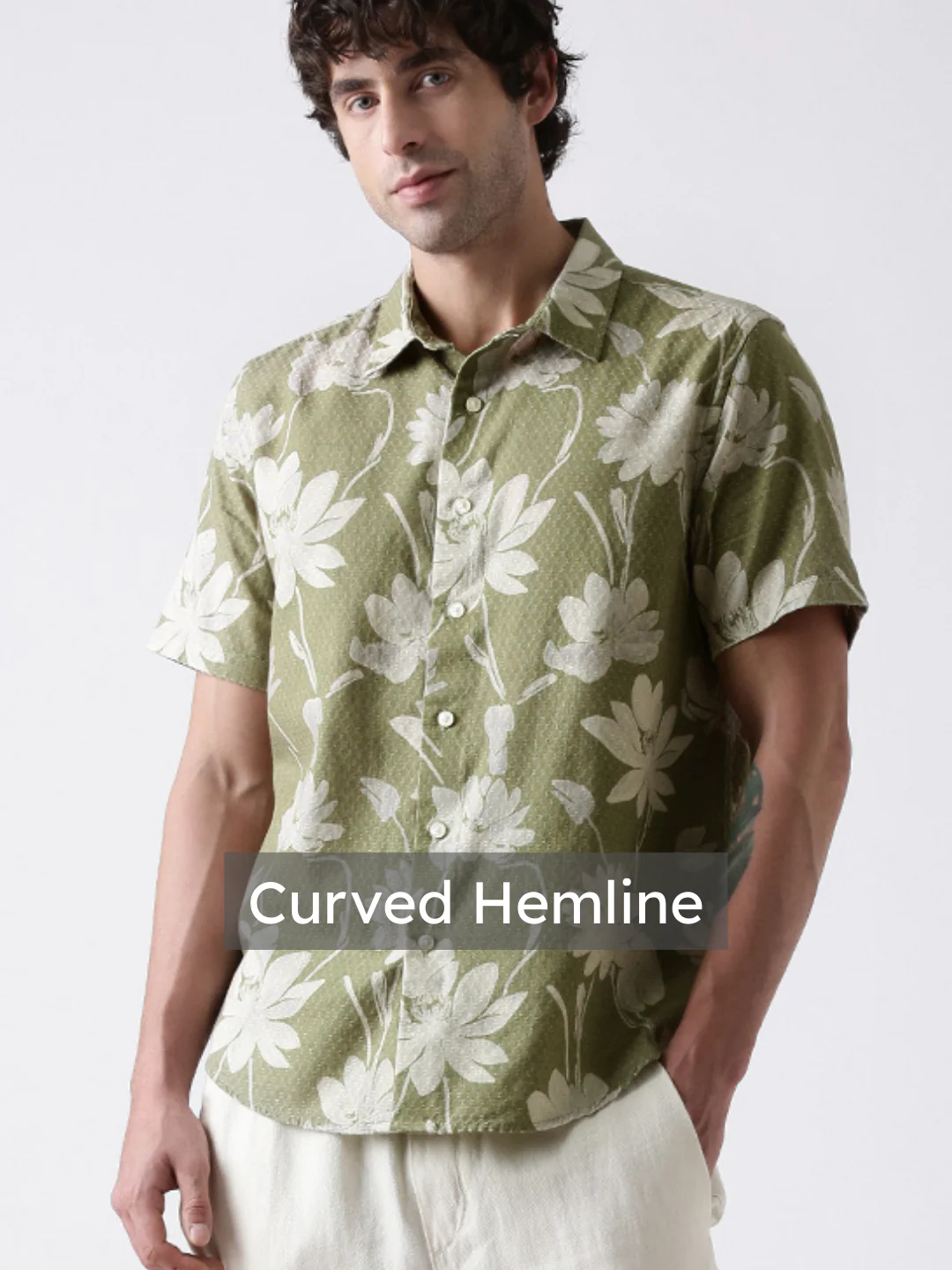 Green Floral Print Shirt - Image 7
