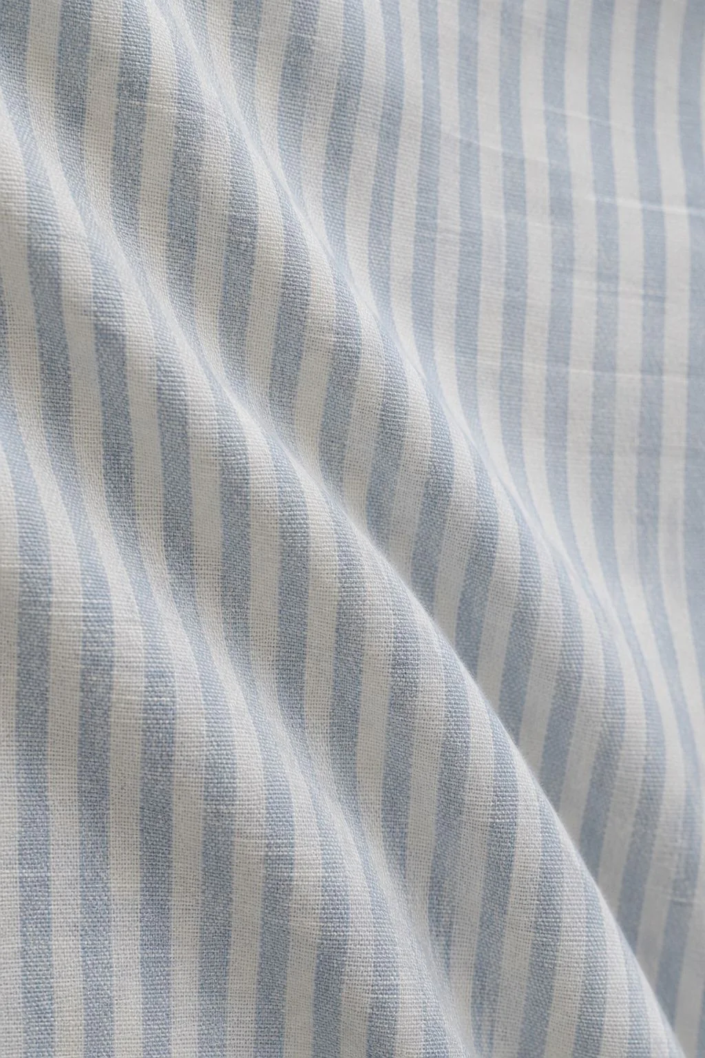 Linen Rich Light Blue Stripe Shirt - Image 6