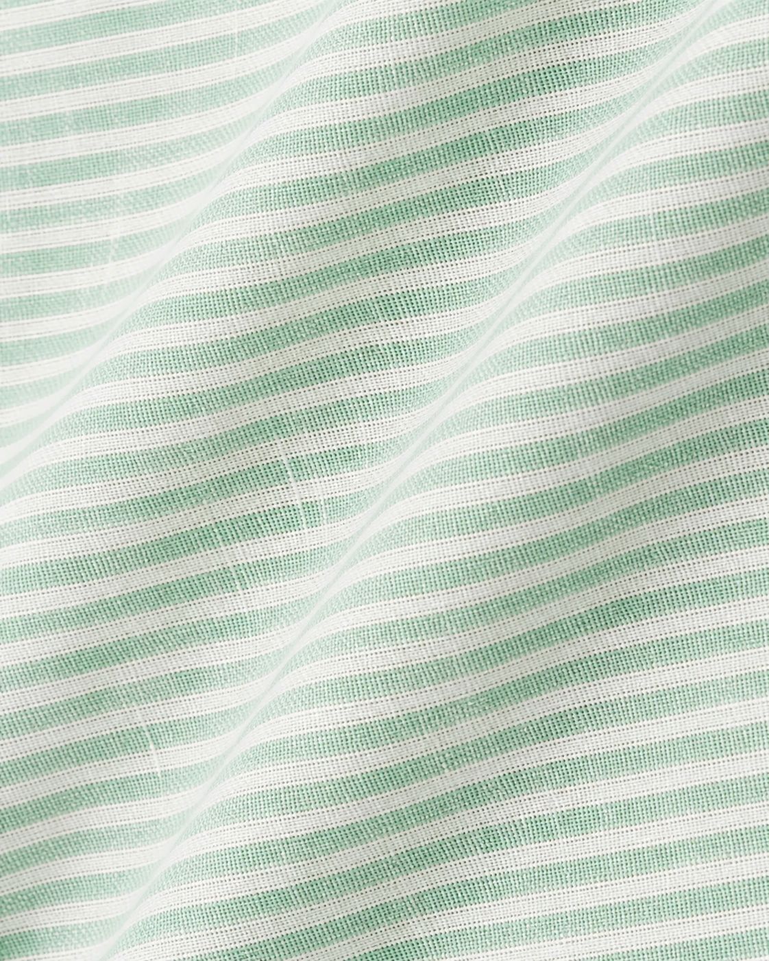 Linen Rich Light Green  Stripe Shirt - Image 6