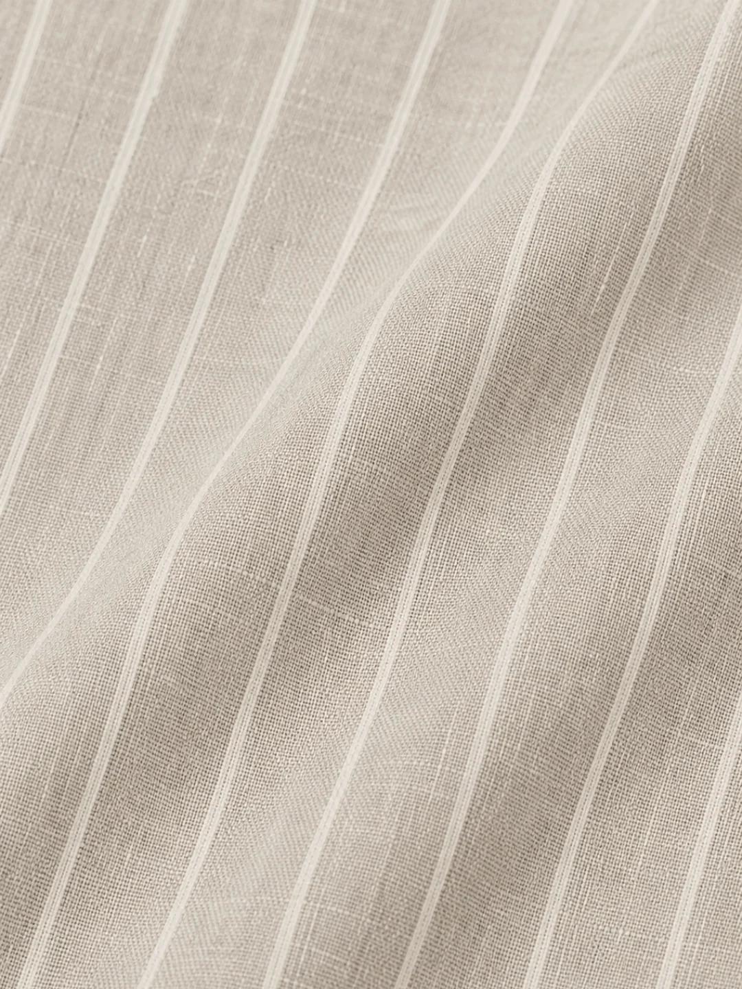 Linen Rich Silver Grey Stripe Shirt - Image 8
