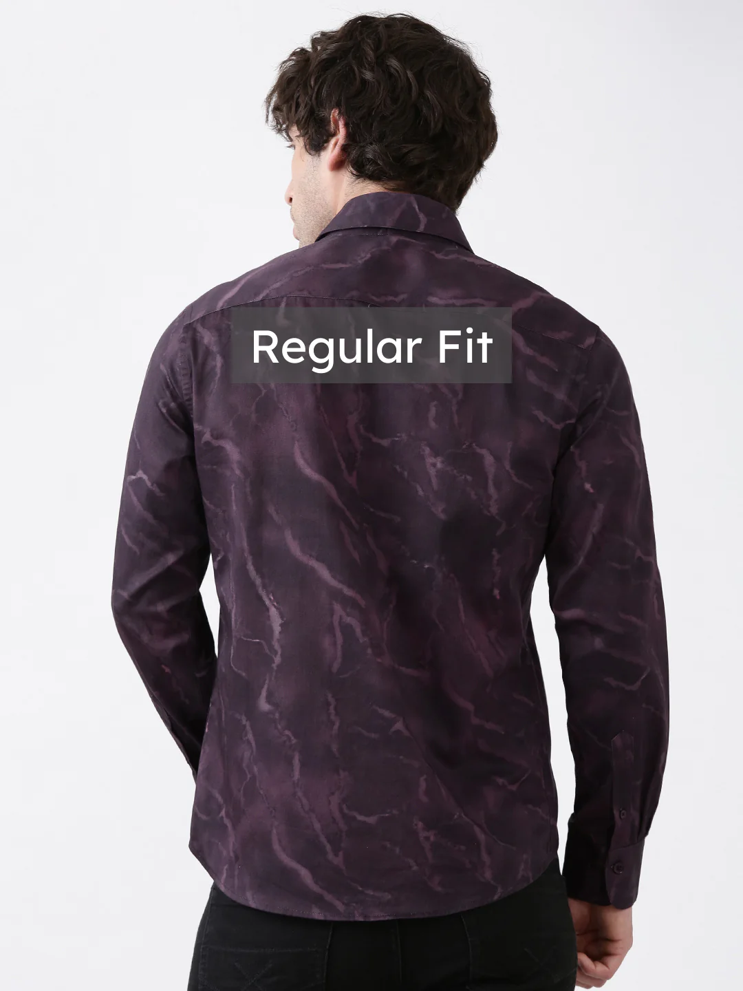 Maroon Print Shirt - Image 3