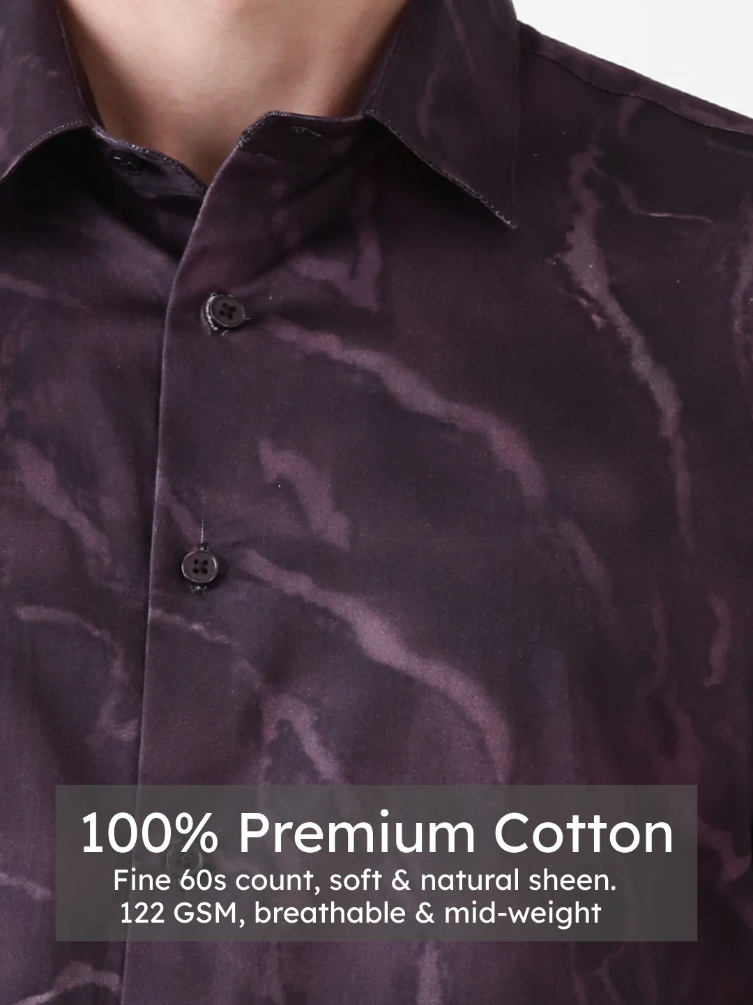 Maroon Print Shirt - Image 4