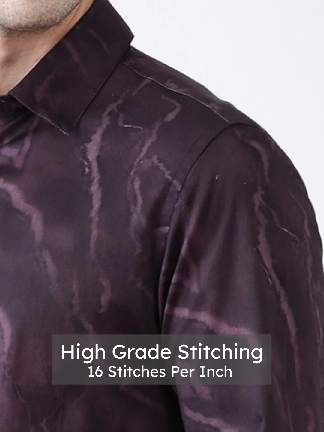 Maroon Print Shirt - Image 5