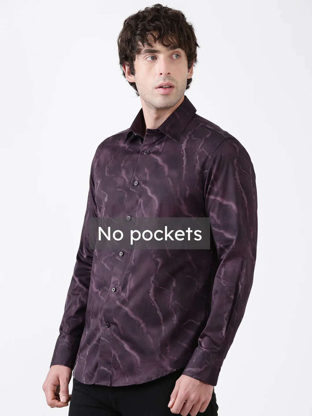 Maroon Print Shirt - Image 6