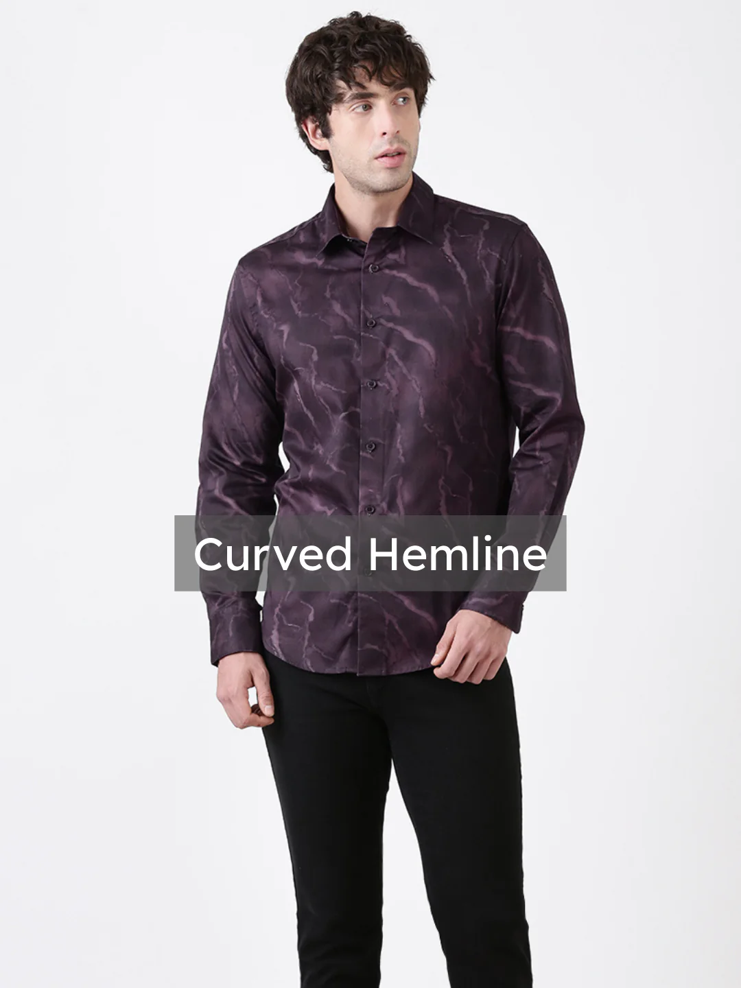 Maroon Print Shirt - Image 7