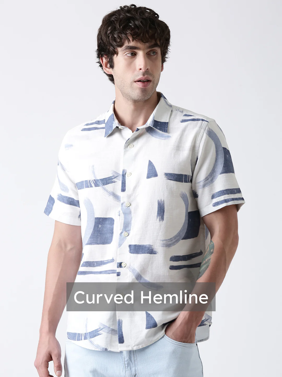 Brush Stroke Print Shirt - Image 7