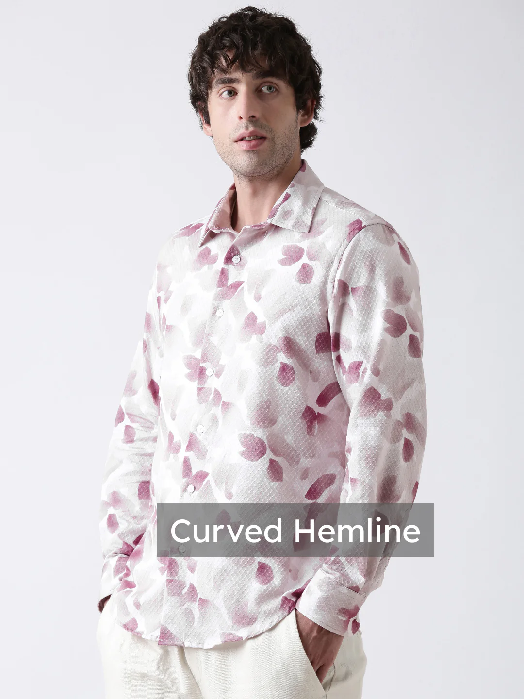 Dusty Pink Print Shirt - Image 7