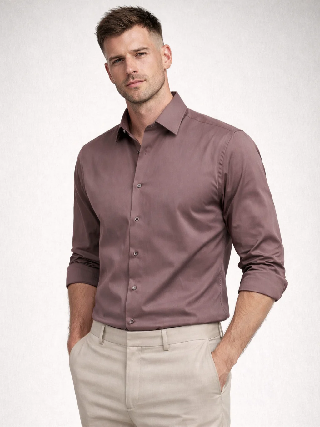 Twilight Mauve Luxe Stretch Shirt - Image 6