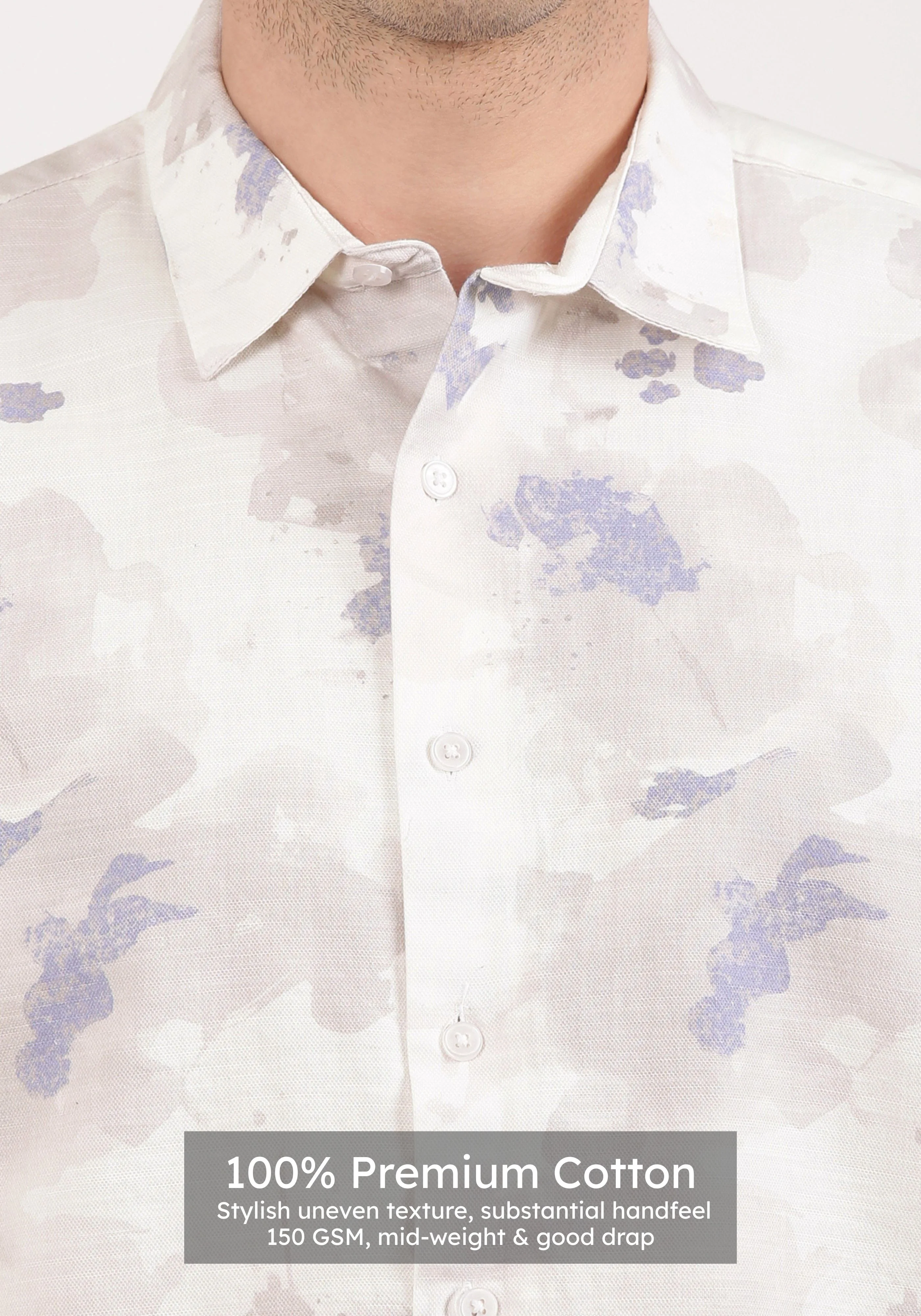Ivory Mist Print Shirt - Image 4