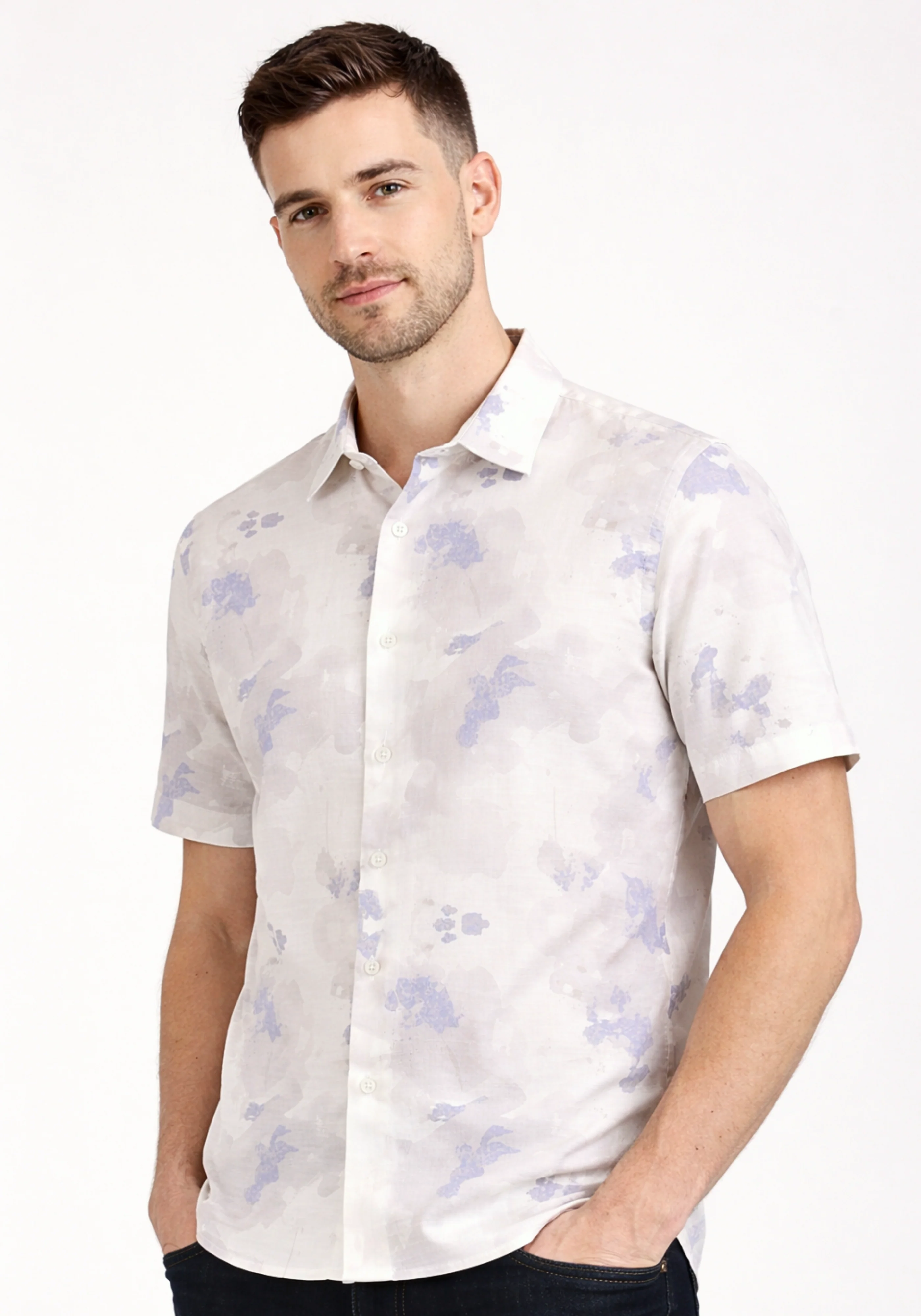 Ivory Mist Print Shirt - Image 6