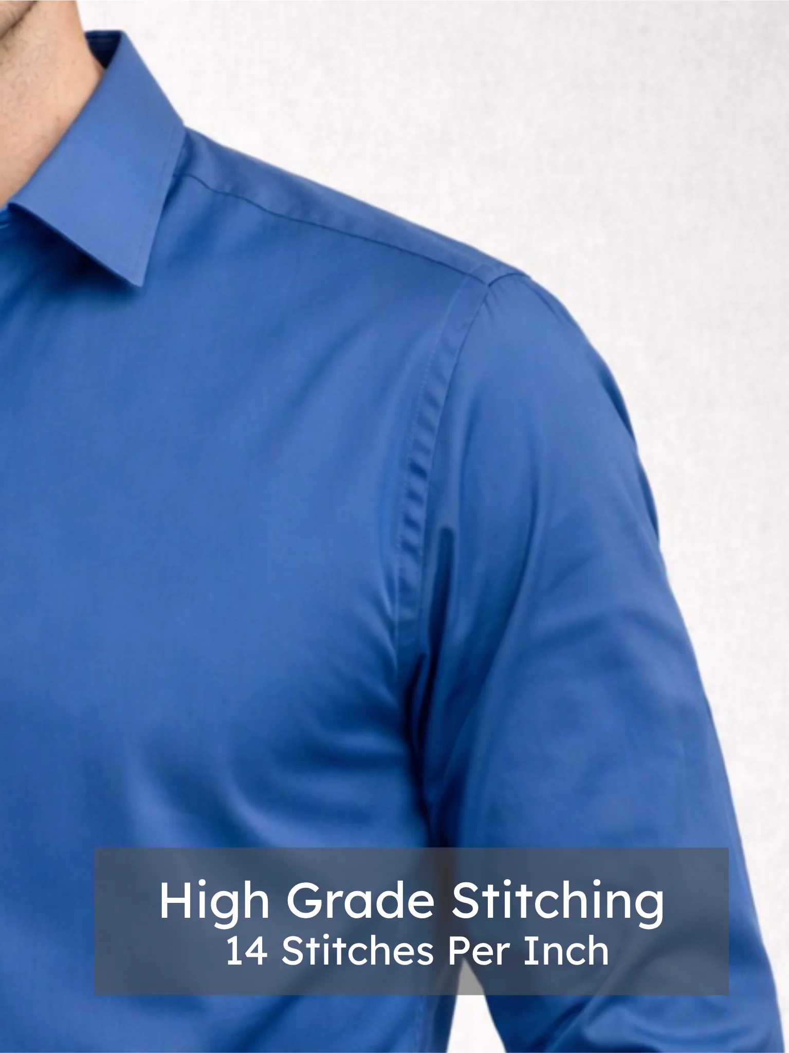 Slate Blue Luxe Stretch Shirt - Image 5