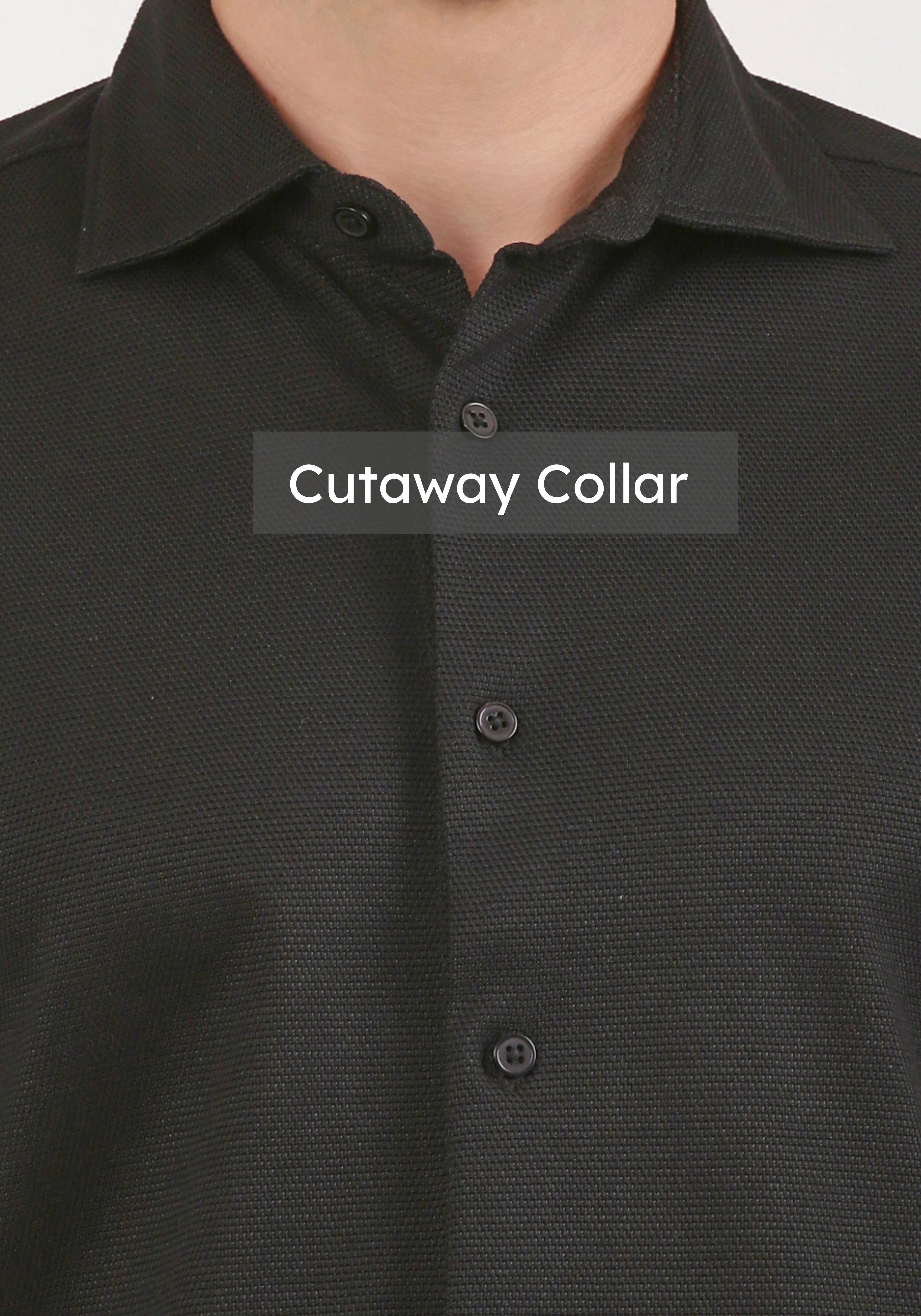 Slim Fit Textured Black Knit Shirt - Image 5