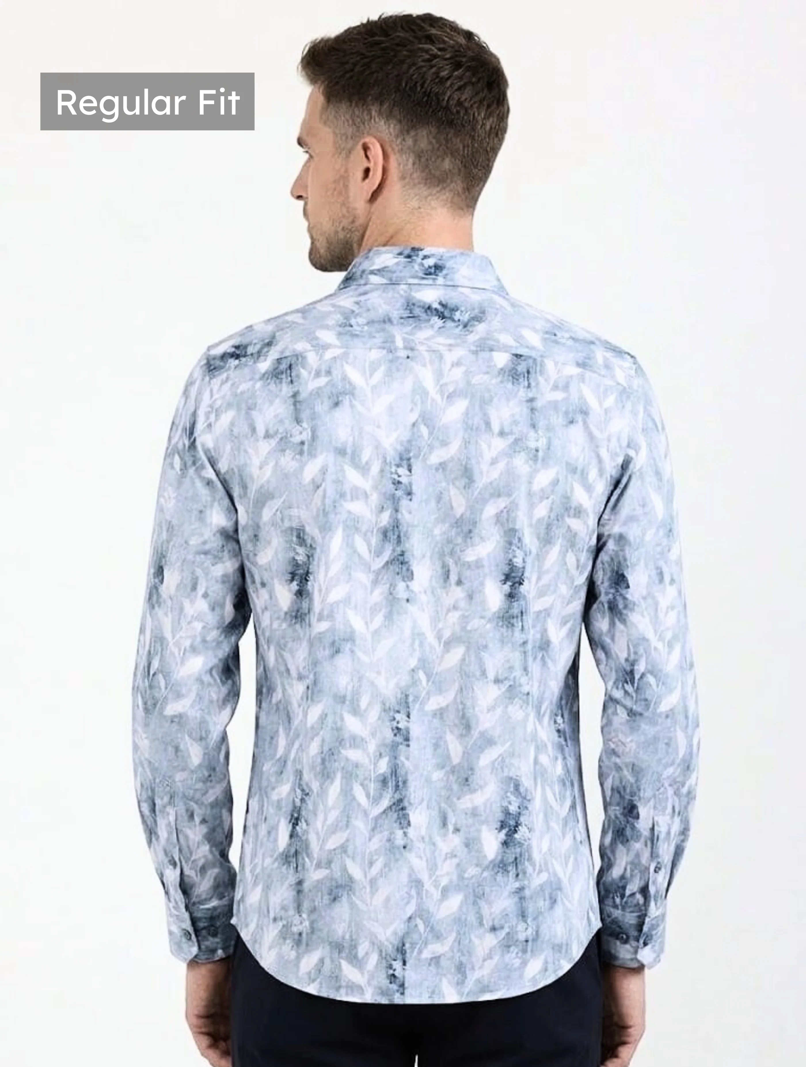 Urban Blue Print Shirt - Image 3